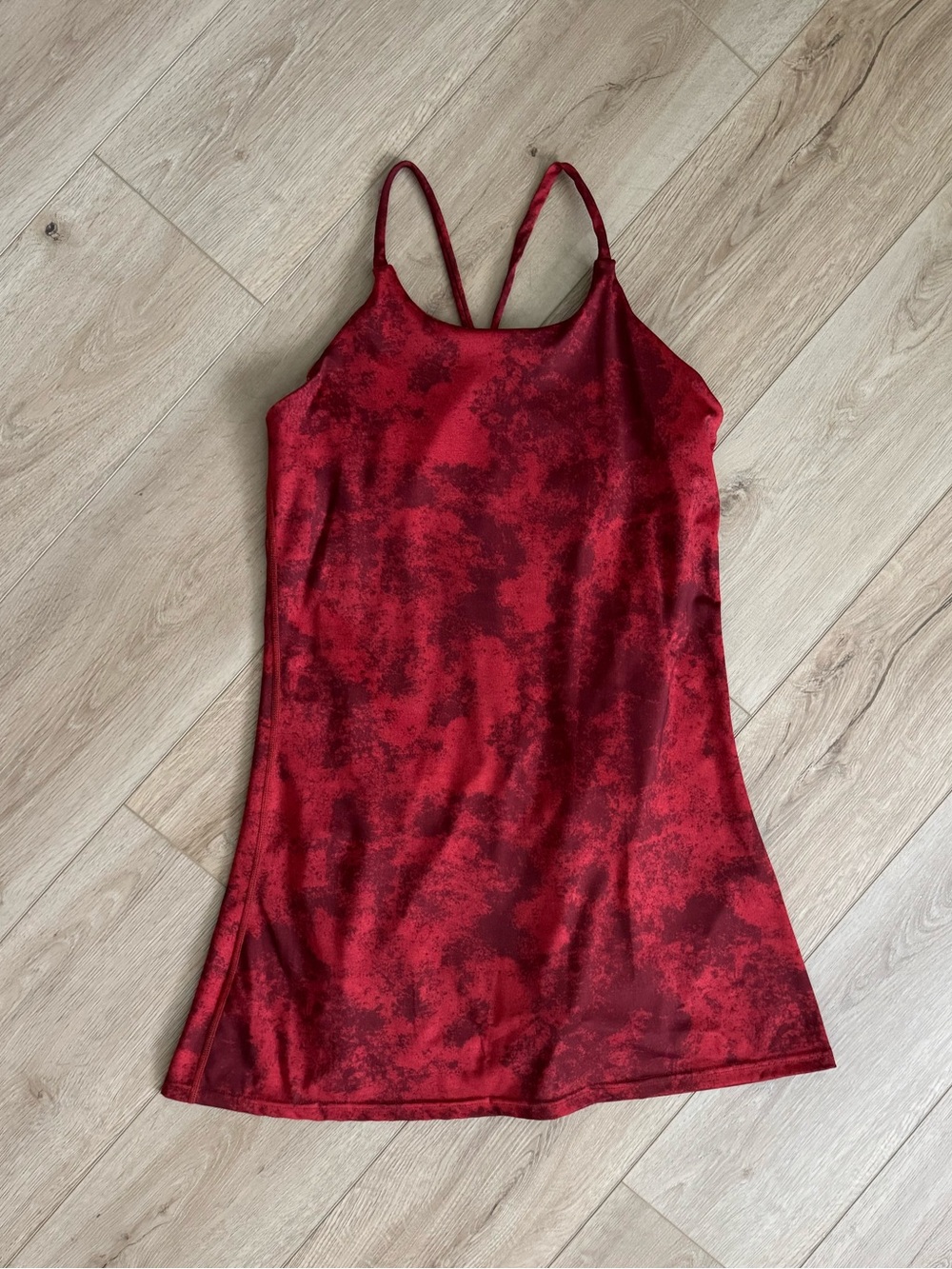 Red Tie Dye Athletic Dress